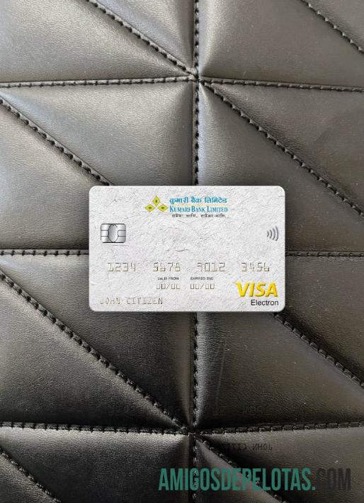 Nepal Kumari Bank Visa Electron Cartão Photolook Front modelo